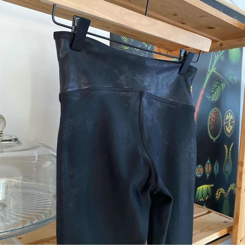 SPANX Black Faux Leather Leggings Pants - Picture 11 of 16